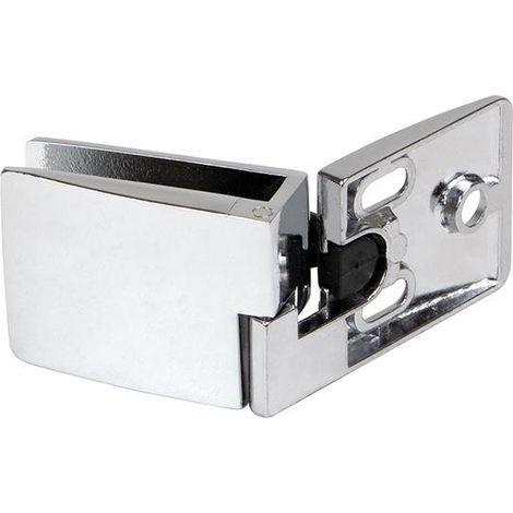 Emuca – Paire de charnières pour porte en verre 1205011 – Chromées – Épaisseur 4 à 5mm – Charge maximale élevée – Mécanisme à ressort (1/3)