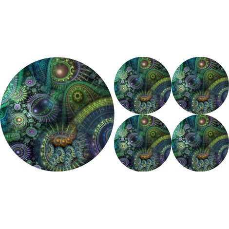 Set di tovagliette rotonde 1+4 - nirvana (1/5)
