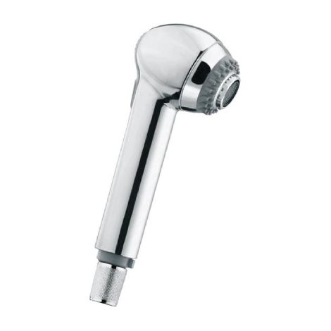 Douchette de cuisine Bossini Kappa-Gom chrome'e 2 jets avec clapet anti-retour et buses en caoutchouc pour e'vier de cuisine