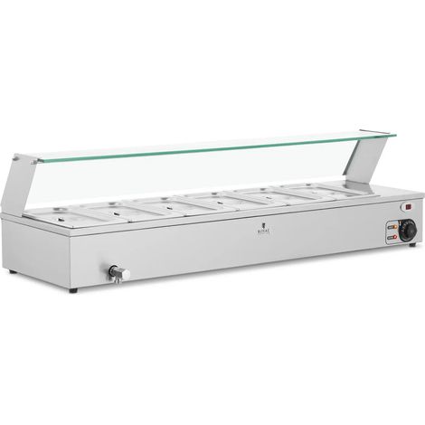 Bagnomaria professionale 6 teglie GN 1/3 in acciaio inox argentato 140008286