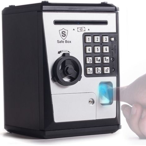 Filiyano-Tirelire cochon en plastique, coffre-fort, distributeur automatique de billets à empreinte digitale, pièces de monnaie (1/5)