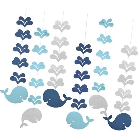 Lot de 6 Pendentifs Suspendus en Papier pour Décoration du Plafond Maternelle, Style Océan, Facile à Décorer pour Salle de Classe Enfantine (1/5)