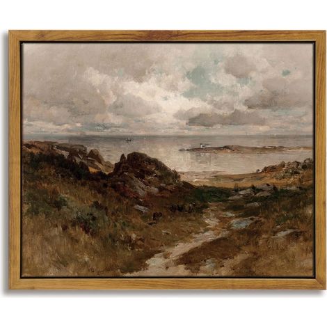 Tableau Encadré - Paysage Rustique Environnement Naturel - Pour Décoration Murale Salon Chambre Salle De Bain - 20 x 25 cm - 1 Pièce (1/5)