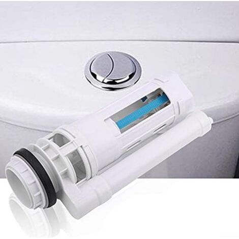 Valve de chasse d'eau pour toilettes, bouton de vidange à double flux de 21 cm, kit de remplacement d'un seul morceau, convient pour une hauteur de réservoir de 21-25 cm pour la salle de bain