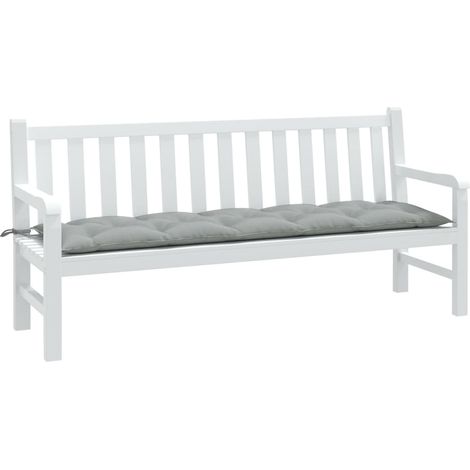 Gartenbank-Auflage Melange Hellgrau 180x50x7 cm Stoff