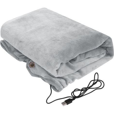 KZQ – Couverture chauffante USB en flanelle 100% – Lavable en machine – Tension de sécurité 5V/2A – Confortable pour maison et voyage (1/5)