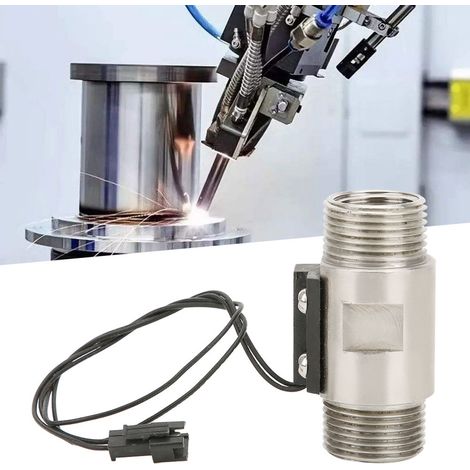 Interrupteur de débit d'eau FS-04, piston, acier inoxydable 304, filetage mâle double G3/4". (1/5)