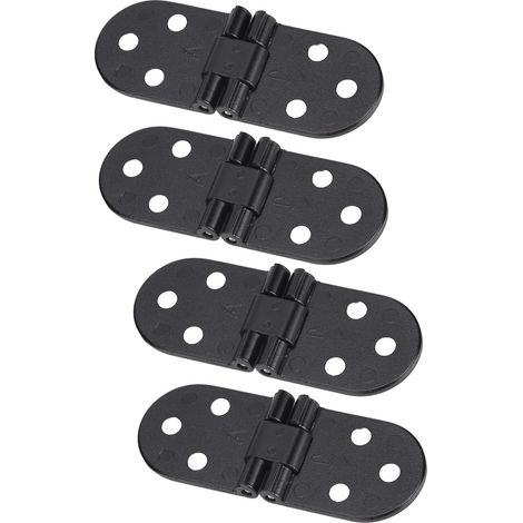 Lot de 4 charnières à battant en alliage de zinc noir, pour table rabattable, accessoire de quincaillerie d'armoire (1/5)