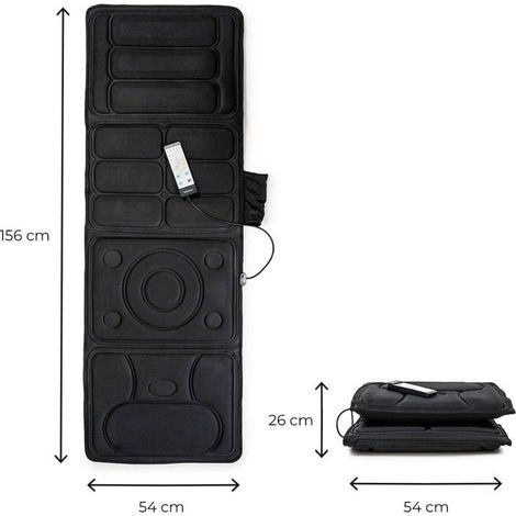 Matelas Chauffant Vibrant - CELLUSTOP - 10 Moteurs - 5 Modes - 3 Intensités - Télécommande (1/5)