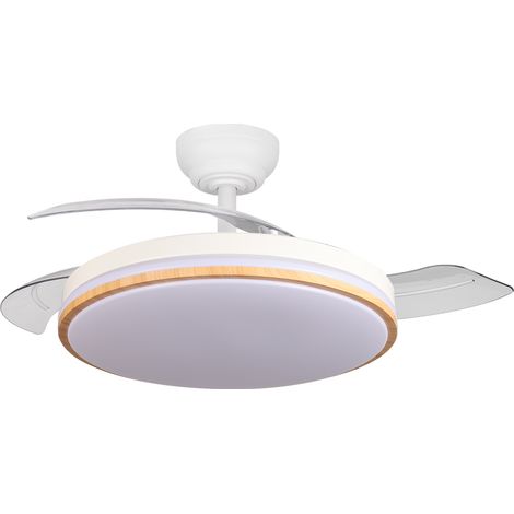 Ventilador Dc Relampago 60w Blanco/haya 3asp.107d 6980 Lm 36x48/107cm (1/3)