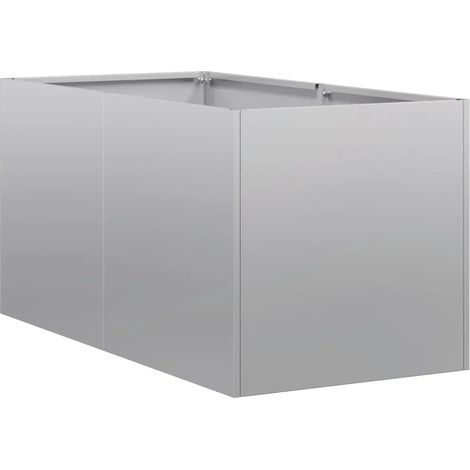 Macetero moderno para jardín o balcón 40 x 80 x 40 cm con elegante base abierta fabricado en acero galvanizado 020051521 (1/5)