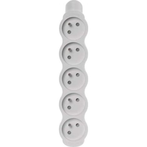 Steckdose/Verteiler für 5-fach-Verlängerungskabel mit/ohne weißem Stecker P0500N