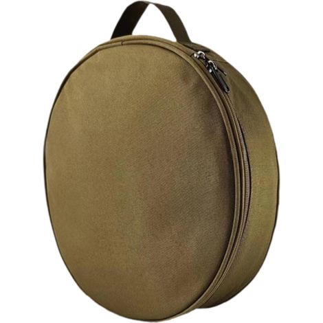 Borsa porta cavi di ricarica per auto, scatola porta accessori da viaggio rotonda, colore kaki