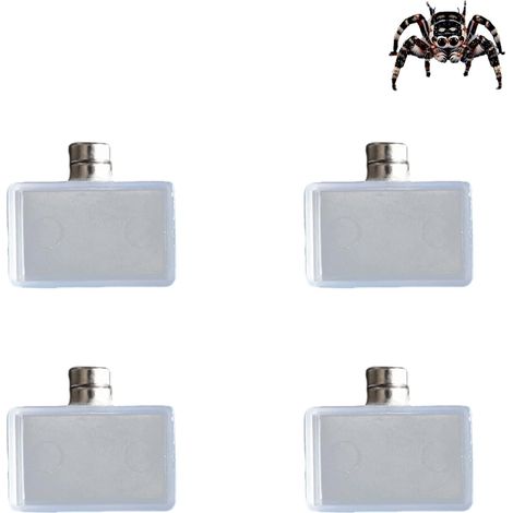 Lot de 4 Mini-Gamelles Magnétiques pour Araignée Sauteuse et Tarentule – Accessoires de Terrarium, Petit Bol de Nourriture et d'eau pour Petits Animaux (1/5)