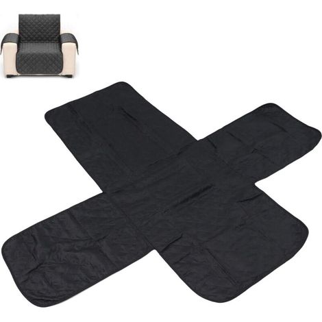 Jeffergarden Housse de fauteuil imperméable lavable - anti-griffes chien/chat, couleur gris, 1 place, projet maison durable (1/5)
