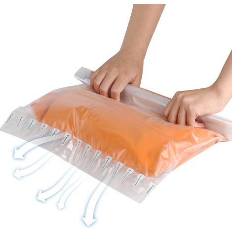 Lot de 8 sacs sous vide pour vêtements de voyage, sacs de compression de voyage 60 x 40 cm, petits sacs sous vide à rouler, sacs de rangement s, sacs à vêtements pour valises à dos (1/5)