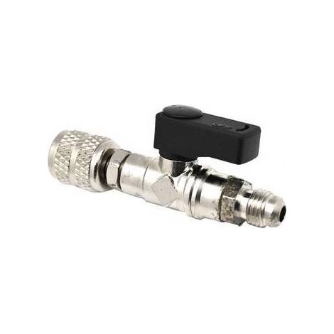 ROBINET POUR BOUTEILLE DE REFRIGÉRANT AVEC DÉPRESSIONNEUR Dimensions : F gir. 5/16" SAE - M 1/4"SAE