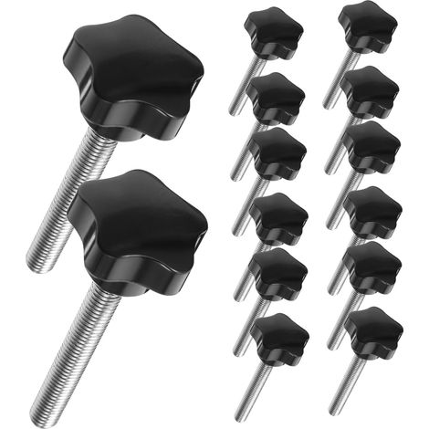 Unomor Lot de 20 vis moletées en forme d étoile boutons de (1/5)