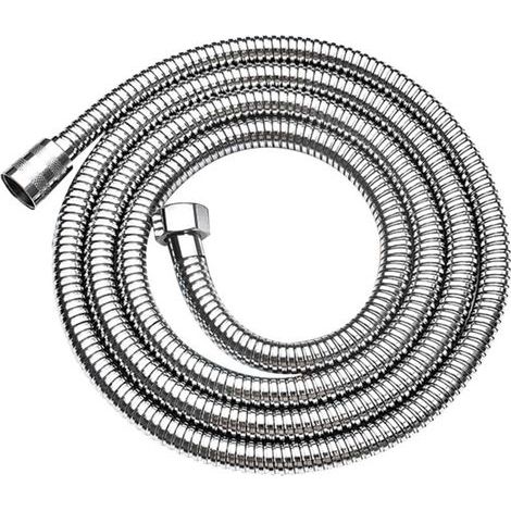 Tuyau de douche 1,5 m, tuyau de douche à double protection anti-torsion, tuyau de douche résistant à la corrosion, tuyau en acier inoxydable pour pommeau de douche - RWFlexible de douche (1/5)