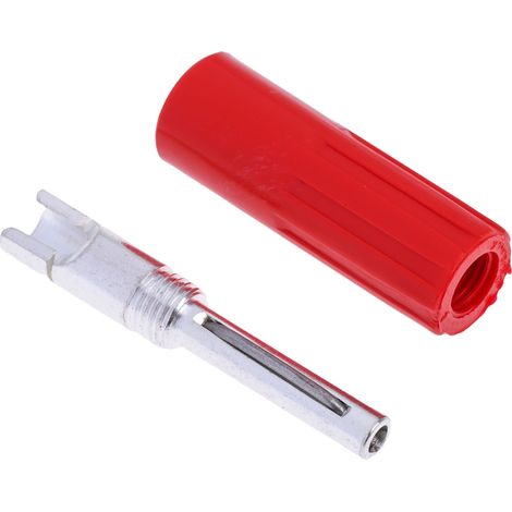 Fiche banane 4 mm RS PRO Rouge Mâle 10A 50V (1/4)