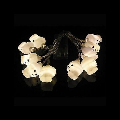 Guirlande lumineuse citrouille d'Halloween 1,5 m, 10 LED, décorations pour fête d'Halloween, intérieur et extérieur, lampe fantôme, ornement 2024Style8