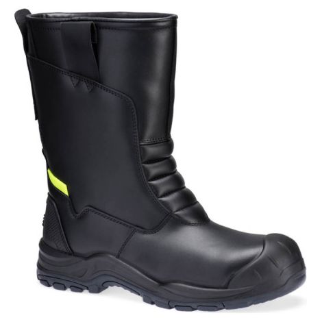 Bota de invierno de cuero y acero Rigger S3L SC HRO CI SR PORTWEST FD07 38 Negro