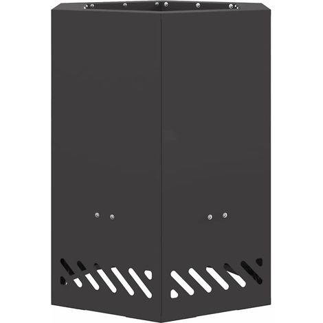 Maison Exclusive - Focolare Senza Fumi Nero 38 x 38 x 51 cm Acciaio