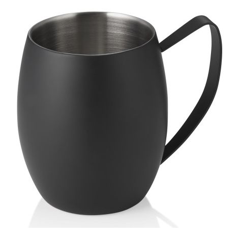 Gobelet Moscow Mule 0,38 ltr Ø 10 cm H 11,5 cm noir mat double paroi inox 18/8 - Was Germany (1/2)