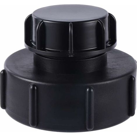 Adaptateur IBC S100x8 vers S60x6 (filetage grossier) avec bouchon, compatible réservoirs IBC, récupération d'eau de pluie, robinets et arrosage (1/5)