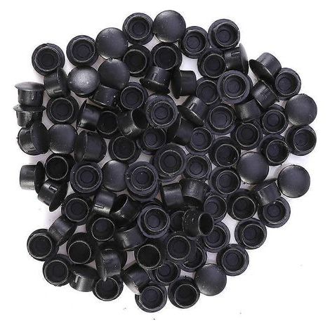 100 cache-vis de charnière de 10 mm pour portes de tiroirs, fenêtres et placards - Droit (Noir)-100pcs-Black (1/4)