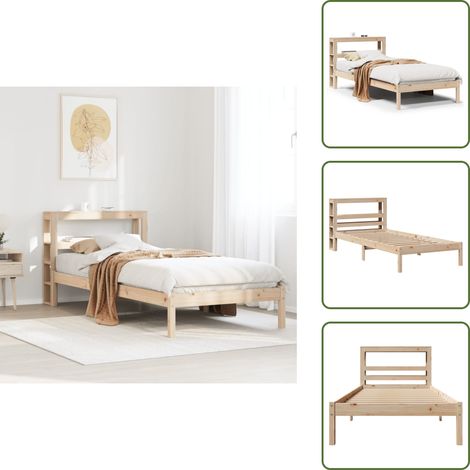 Massivholzbett ohne Matratze 90x190 cm Kiefer - Bettgestell - Bettgestelle - Bettrahmen - Bett