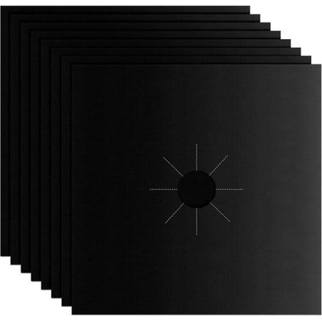 Protecteurs Pour Cuisinière à Gaz, 8 Pcs Réutilisable Protection Cuisinière à Brûleurs Gaz, Plaque Cuisson à Gaz Protection d'Écran (1/4)
