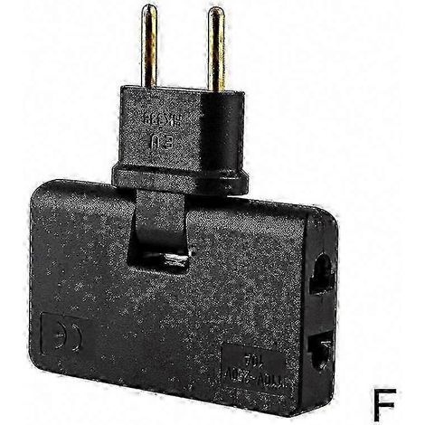 Adaptateur secteur UE rotatif à 180°, prise multiple 3-en-1, bloc multiprise compact sans fil, fin et léger, extension électrique pratique (1/5)