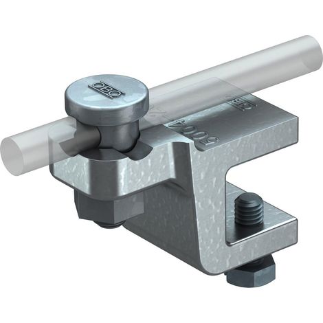 OBO Bettermann Mordaza de engatillado contacto fijo 20mm fundición de acero galvanizado en caliente, 5304504