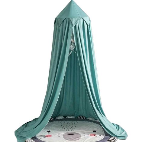 Girl's bed avec princess canopy, crib avec tassels pour decoration, nursery avec hidden tente to decorate, play, read(65cm×250cm) (1/5)