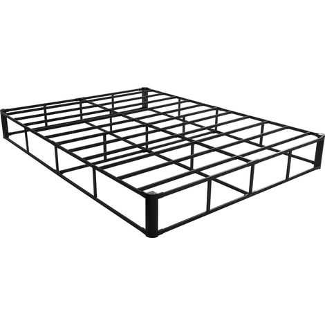 Sommier Queen, fondation 230 mm, cadre en métal robuste, revêtement en tissu lavable, support renforcé, usage polyvalent (1/5)