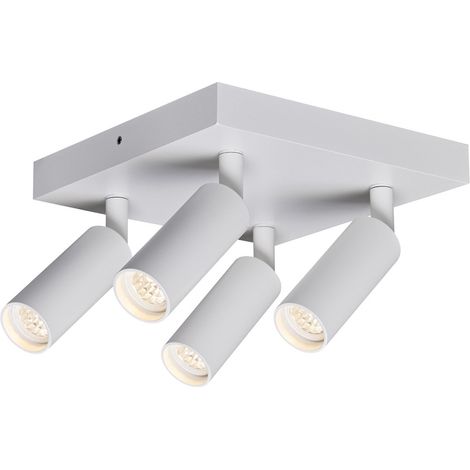 Plafón de techo Slim Blanco Arenado (4xG9) (1/3)