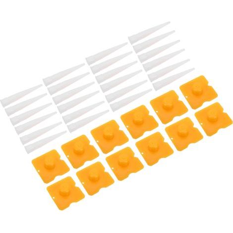 36 embouts applicateurs colle et couvercles de finition pour joints, portes, fenêtres, salle de bain, cuisine (1/5)