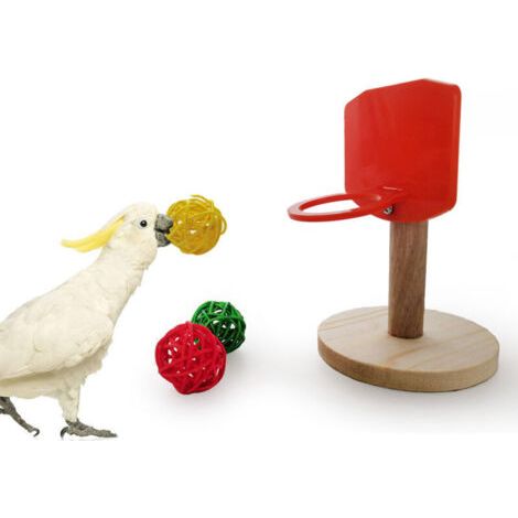 Jouets de basket-ball pour oiseaux, balles à mâcher (1/4)