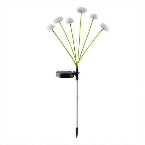 Lampe solaire de jardin à 6 têtes LED en forme de champignon, lampe d'ambiance méduse pour jardin, cour, terrasse, allée, pelouse A (1/5)