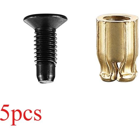 Kit de réparation de charnières de meubles (5 pièces) : inserts de fixation réutilisables pour charnières en bois massif, renforts pour portes. (1/5)