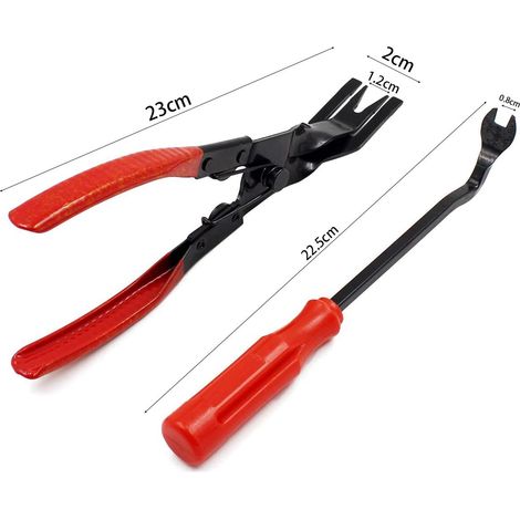 2 pièces Pince à dégrafer,Porte de Voiture Automatique Clip, Pinces Universelles Outils Pour Garnitures kits de réparation pour la garniture de porte de voiture et le Tableau de bord de panneau (1/4)