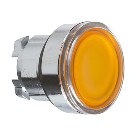 tête bouton poussoir - lumineux - affleurant - orange - schneider zb4bw353 (1/6)