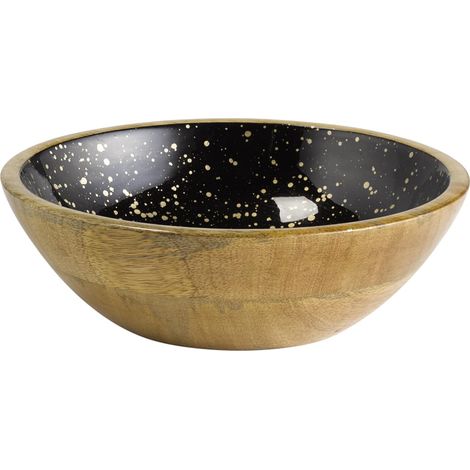 Bol « MANGO », bois de manguier, revêtement en résine époxy à l’intérieur, Ø 24 cm, 1,1 litres, bol à fruits, saladier, bol (1/3)