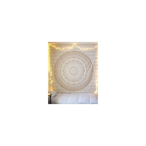 Tenture murale mandala en tissu 250x200cm – Décoration bohème chic – Tapisserie murale esthétique – Pour intérieur et extérieur (1/5)