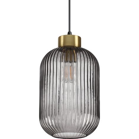 Ideal Lux MINT-3 - Dôme en verre d'intérieurLampe à suspension à 1 lumière Smokey, E27 (1/2)
