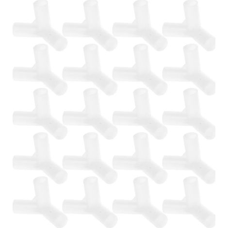 20 raccords en T en plastique de 135 mm pour tubes de 1 pouce (1/5)