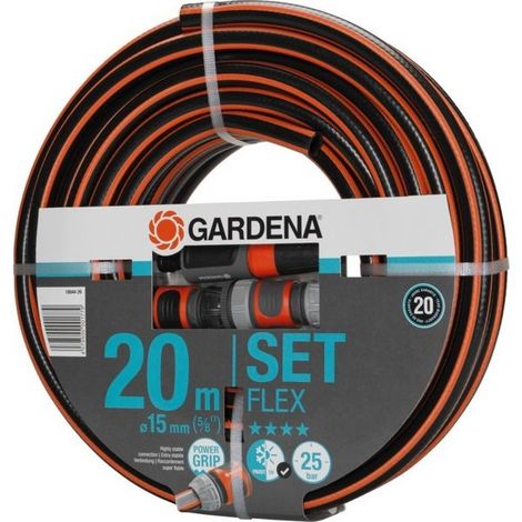 Tuyau flex diam 15mm 20 mêtres +accessoirs - GARDENA
