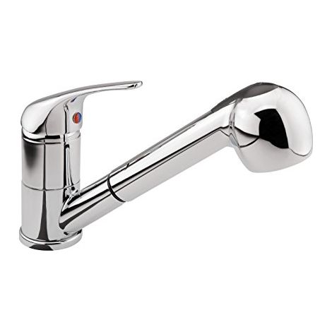 Sanitop-Wingenroth 77105 4 Anima Robinet Maniglia Del Rubinetto Per Il Singolo Lavello Della Cucina Con Doccetta Chrome (1/2)