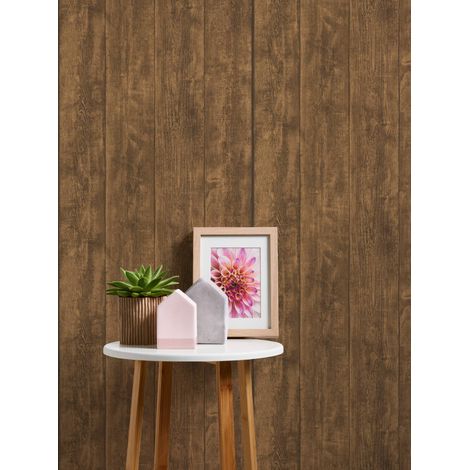 A.S. Creation Woodn Stone 708823 Vliestapete Holzoptik 0.53 m x 10.05 m Braun (1/5)